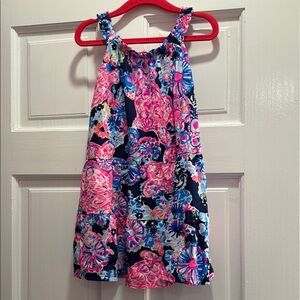Lilly Pulitzer Floral Sleeveless Dress in Pink and Blue